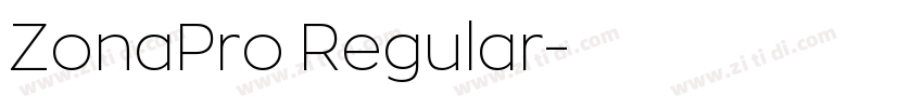 ZonaPro Regular字体转换